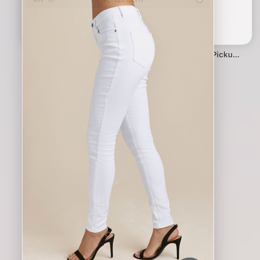 Sold EBay Venus White Mid Rise Stretchy Skinny jeans - Picture 3 of 15